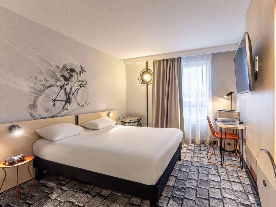 Chambre thème cyclisme, ibis Styles Villeneuve d'Ascq