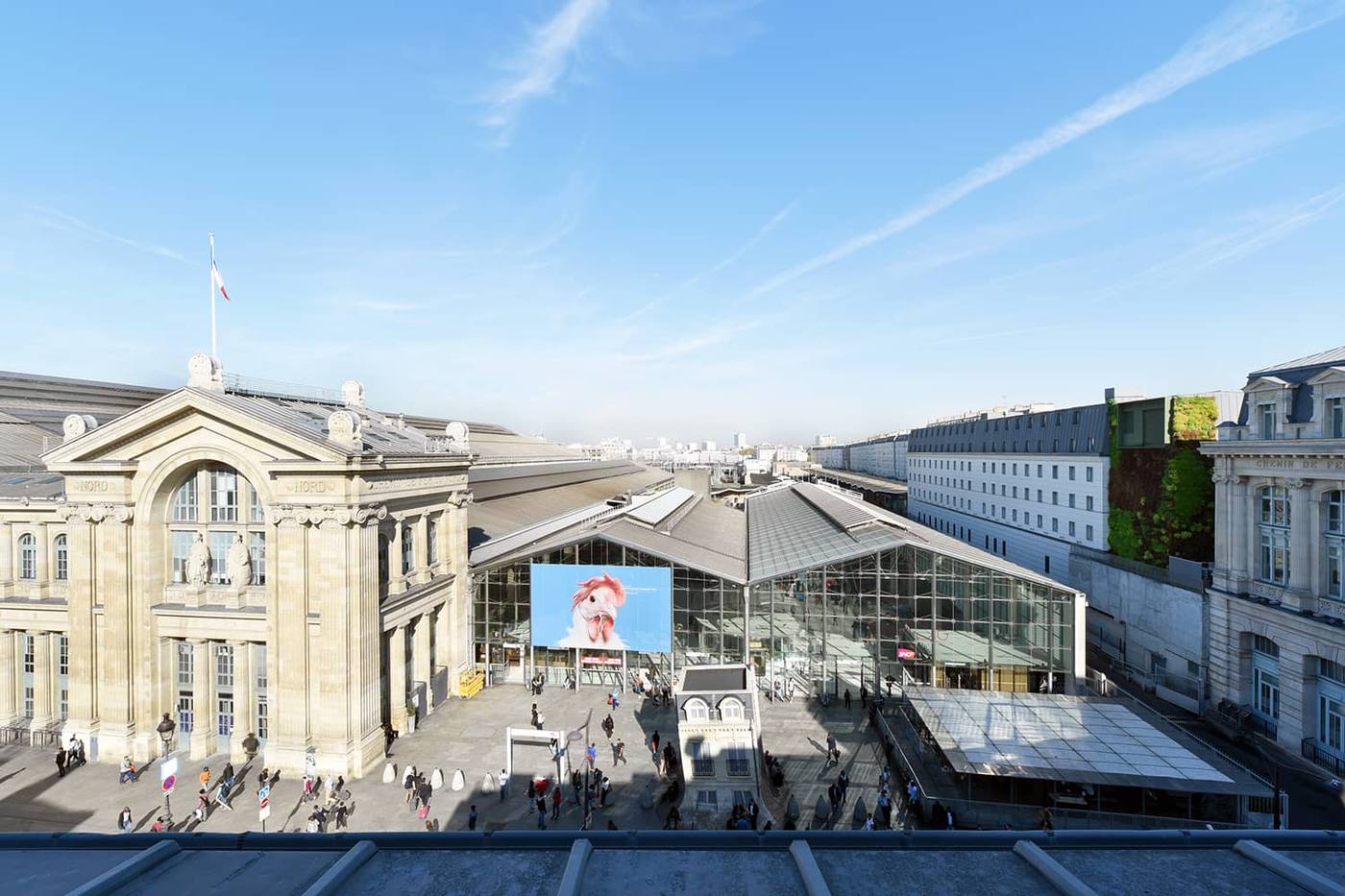 Vue depuis le New Hôtel sur la Gare du Nord